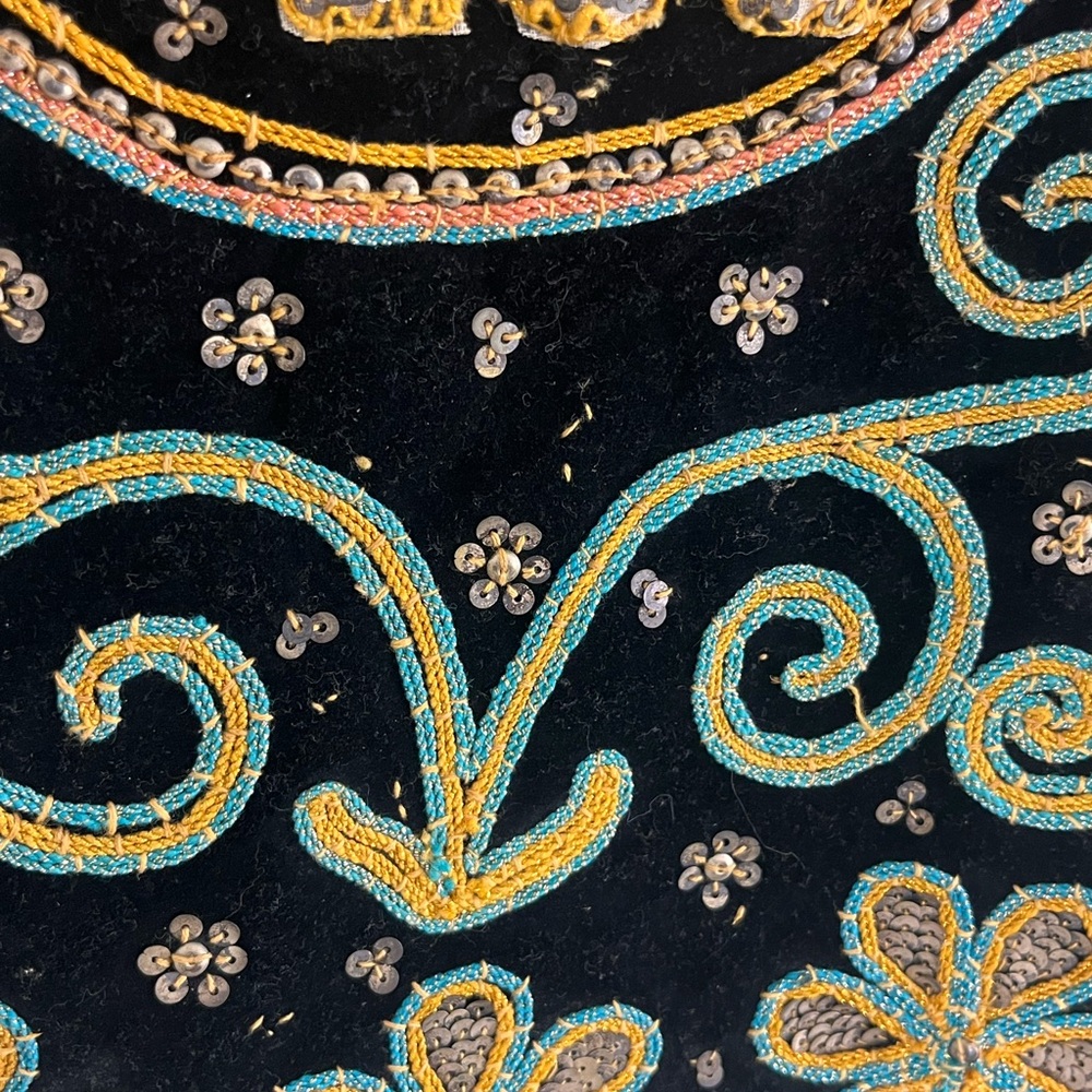 Black Embroidered Vest from Carol Horn Workshop Vintage Festival Boho Whimsy - Picture 9 of 13